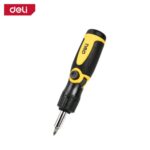 Многофункциональная отвертка с трещоткой 13-в-1 Deli DL260113 длина 165мм, 12 бит CrV, прорезиненная рукоять bp Badpack — изображение 2