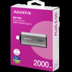 Твердотельный накопитель SSD ADATA 2TB SC750 SC750-2000G-CCBK USB 3.2 Gen 2 Type-C, 1050/1000 — изображение 8