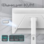 Монитор 27" Gigabyte M27QA EK ICE White (IPS, 2560 x 1440, 180Hz, 1мс, 350cd/m, 1000:1, 2xHDMI-2.1, DP-1.4, 3xUSB3.2, USB Type-C ) — изображение 13