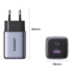Сетевое зарядное устройство UGREEN CD350 (15539) Nexode 35W USB-A - USB-C Wall Charger EU Цвет:серый — изображение 4