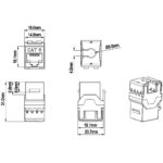 Вставка Hyperline KJ9-8P8C-C6-90-WH Keystone Jack RJ-45 (8P8C), категория 6, белая — изображение 4
