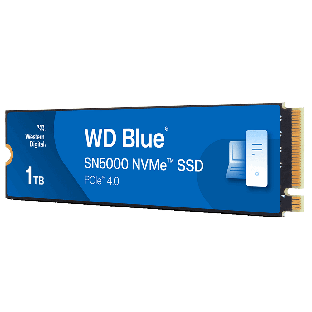 1603874 Твердотельный накопитель SSD Western Digital M.2 2280 1TB Blue WDS100T4B0E PCIe Gen4 x4, NVMe — изображение 1