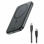 Внешний аккумулятор UGREEN PB561 10000mAh Magnetic Wireless Power Bank. Цвет: серый космос — изображение 3