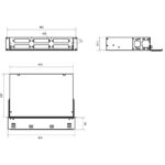 Бокс оптический Hyperline FO-19V-2U-6xSLT-W130H30-48UN-BK Бокс оптический универсальный 19" выдвижной, с полкой, от 8 до 48 портов (SC, duplex LC, ST, FC), со сплайс пластиной, без пигтейлов и проходных адаптеров, 2U, черный — изображение 8