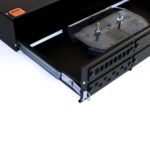 Бокс оптический Hyperline FO-19V-2U-6xSLT-W130H30-48UN-BK Бокс оптический универсальный 19" выдвижной, с полкой, от 8 до 48 портов (SC, duplex LC, ST, FC), со сплайс пластиной, без пигтейлов и проходных адаптеров, 2U, черный — изображение 5
