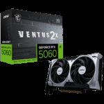 Видеокарта MSI RTX5060 VENTUS 2X OC 8GB GDDR7 128bit 3xDP HDMI 2FAN RTL