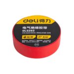 Изолента Deli DL5262 красная, 0,13мм х 18мм х 9,15м, напряжение до 600В, температурный диапазон 0-80 грд., ПВХ — изображение 2