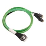 Кабель Luxshare L285SL011-SD-R Slimline SASx8 to 2 Slimline SASx4 0.8M