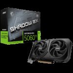 Видеокарта MSI RTX5060Ti SHADOW 2X OC PLUS 8GB GDDR7 128bit 3xDP HDMI 2FAN RTL