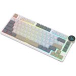 Клавиатура Royal Kludge RK N80 Pearly Dawn USB/2.4 GHz/Bluetоoth, RGB, Hot Swap, Red switch — изображение 3