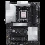 Материнская плата MSI PRO X870E-P WIFI X870E, AM5, 4*DDR5, 3*PCIEx16, 1*PCIEx1, 3*M.2, 2*TypeC, 2*USB3.2Gen2, 6*USB3.2Gen1, 10*USB2.0, 4*SATA3.0, 5G, Type-C(DP), HDMI, ATX, RTL — изображение 2