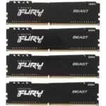 Модуль памяти Kingston OEM 16GB Kingston DDR4 2666 DIMM FURY Beast Black Gaming Memory KF426C16BBK4/16 Non-ECC, CL16, 1.2V, 512x8 Кит 4х4 , RTL oem