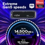 Твердотельный накопитель SSD Crucial T705 2TB PCIe Gen5 NVMe M.2 SSD CT2000T705SSD3 — изображение 2