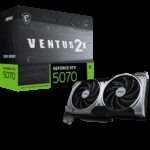 Видеокарта MSI RTX5070 VENTUS 2X 12GB GDDR7 192bit 3xDP HDMI 2FAN RTL