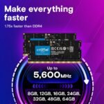 Модуль памяти 48GB Crucial DDR5 5600 SO DIMM Classic Laptop Memory Non-ECC, CL46, 1.1V, DRx8, RTL — изображение 3