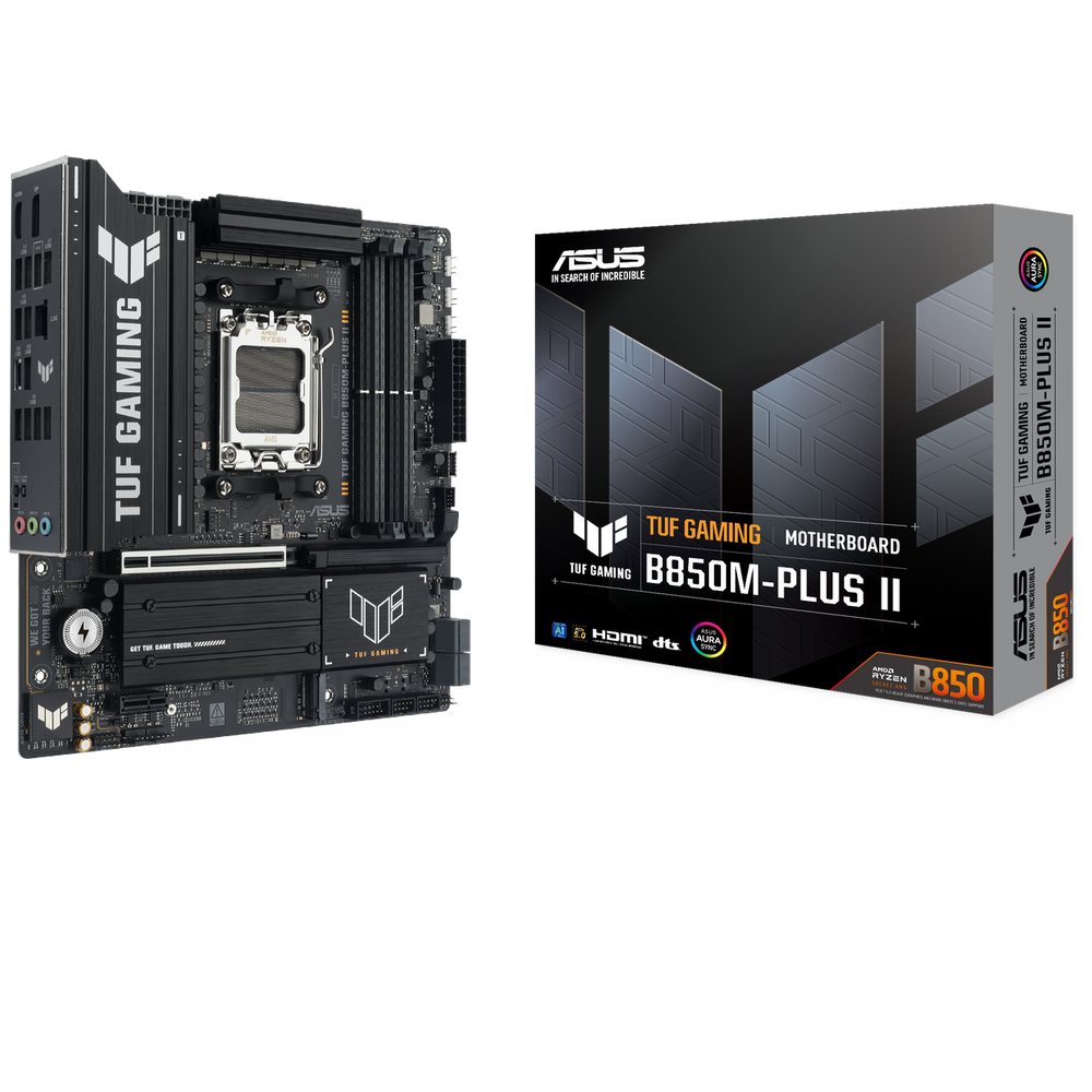 2024405 Материнская плата ASUS TUF GAMING B850M-PLUS II AM5 mATX 4хDDR5 PCIEx16 PCIEx1 USB-C DP HDMI 3xM.2 2.5GLAN — изображение 1