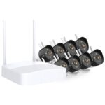 IP-камера Tenda K8W-3TC Система видеонаблюдения, 8 цилиндрических уличных IP-камеры CT6 и видеорегистратор 2304x1296, 30 кадр./сек, CMOS, 3Мп, PoE, ночная съемка, датчик движения, IP66