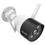 IP-камера Tenda K8W-3TC Система видеонаблюдения, 8 цилиндрических уличных IP-камеры CT6 и видеорегистратор 2304x1296, 30 кадр./сек, CMOS, 3Мп, PoE, ночная съемка, датчик движения, IP66 — изображение 2