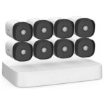 IP-камера Tenda K8P-4TR Система видеонаблюдения, 8 цилиндрических уличных IP-камеры и видеорегистратор 2560x1440, 25 кадр./сек, CMOS, 4Мп, PoE, ночная съемка, датчик движения, IP66
