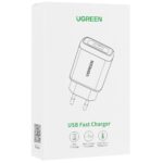 Зарядное устройство UGREEN CD122 (10133) USB-A QC 3.0 18W Fast Charger EU. Цвет: белый — изображение 6