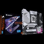 Материнская плата Gigabyte B760M AORUS ELITE WIFI6E GEN5, Socket 1700, Intel®B760, 4xDDR5-4800, HDMI+DP, 2xPCI-Ex16, 4xSATA3(RAID 0/1/5/10), 2xM.2, 8Ch Audio, 1x2.5GLan, WiFi, (4+4)xUSB2.0, (4+2)xUSB3.2, (1+1)xUSB3.2 Type-C™, mATX, RTL