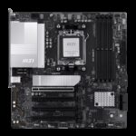 Материнская плата MSI PRO B850M-P B850, AM5, 4*DDR5, 4*PCIEx16, 3*M.2, 2*TypeC, 1*USB3.2Gen2, 6*USB3.2Gen1, 8*USB2.0, 4*SATA3.0, 5G, DP, HDMI, M-ATX, RTL — изображение 2