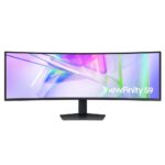 Монитор 49" SAMSUNG S49C950UAI ViewFinity S9 S95UC DQHD Curved VA, 5120x1440, 120Hz, 5ms, 350сd/m, 3000:1, HDR10 | 2xHDMI(2.0), DP(1.4), Type-C(PD-90W), 3xUSB3.0, RJ45 | HAS, Swivel, InPSU, Speakers, Vesa 100, Black