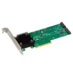 RAID-контроллер Broadcom 9520-2M2 SGL (05-50148-03) PCIe v4 x8, LP, SATA/NVMe, RAID 0,1, 2x M.2 slots, 3808 IOC, RTL
