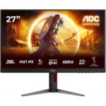 Монитор 27" AOC 27G4HA IPS, 1920x1080, 200Hz, 1ms, 300сd/m, 1000:1, HDR10 | 2xHDMI(2.0), DP(1.4) | HAS, Pivot, Swivel, InPSU, Speakers, Vesa 100, Black/Red