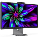 Монитор 27" PHILIPS 27E3U7903 IPS, 5120x2880, 70Hz, 4ms, 500сd/m, 2000:1, HDR10 | HDMI(2.1), DP Out, Type-C, 2xThunderbolt 4 (96W), 4xUSB 3.2, RJ45 | HAS, InPSU, Speakers, Cam, Vesa 100, Black/Grey — изображение 3