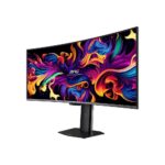 Монитор 34" MSI MPG 341CQR QD-OLED X36 QD-OLED, 3440x1440, 360Hz, 0,03ms, 300сd/m, 1500000:1, HDR10 | 2xHDMI(2.1), DP(2.1a), Type-C(PD-98W), 2xUSB2.0 | HAS, Swivel, InPSU, Vesa 100, Black — изображение 3