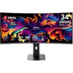 Монитор 34" MSI MPG 341CQR QD-OLED X36 QD-OLED, 3440x1440, 360Hz, 0,03ms, 300сd/m, 1500000:1, HDR10 | 2xHDMI(2.1), DP(2.1a), Type-C(PD-98W), 2xUSB2.0 | HAS, Swivel, InPSU, Vesa 100, Black
