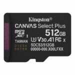 Карта памяти Kingston microSDXC 512GB Canvas Select Plus Memory Card SDCS3/512GBSP UHS-I U3 Class 10/V30/A1, w/o Adapter, 150Mb/s, RTL — изображение 2
