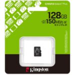 Карта памяти Kingston microSDXC 128GB Canvas Select Plus Memory Card SDCS3/128GBSP UHS-I U1 Class 10/V10/A1, w/o Adapter, 150Mb/s, RTL