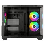 Корпус Case ID-Cooling VIEW 500 ARGB Black mATX/win TG/3 fans/Gen2 Type C/CPU 162mm/GPU 407mm/no PSU — изображение 4