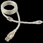 Кабель USB 2.0 Pro Cablexpert CCP-mUSB2-AMBM-6-TR AM/microBM, 1,8м, экран, феррит.кольцо, прозрачный, пакет — изображение 2
