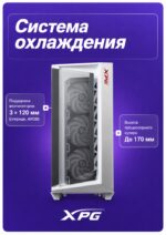 Корпус XPG CRUISER WHITE [CRUISERST-WHCWW] (Midi-Tower, белый, TG, 120mm ARGB fan*3) — изображение 2